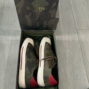 Valentino sneaker with box, dust bag, and SKU